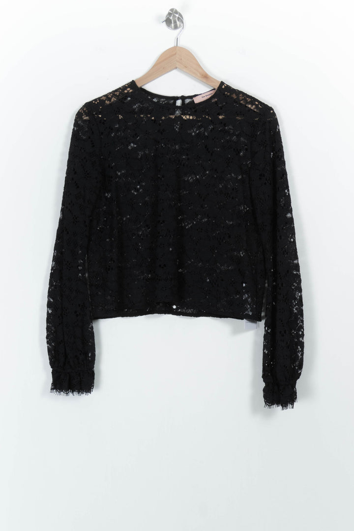 Blouse en Dentelle Noire - Taille M/38 de la marque The Kooples | PARAD98886 - Vendu par Paradigme - Image 2
