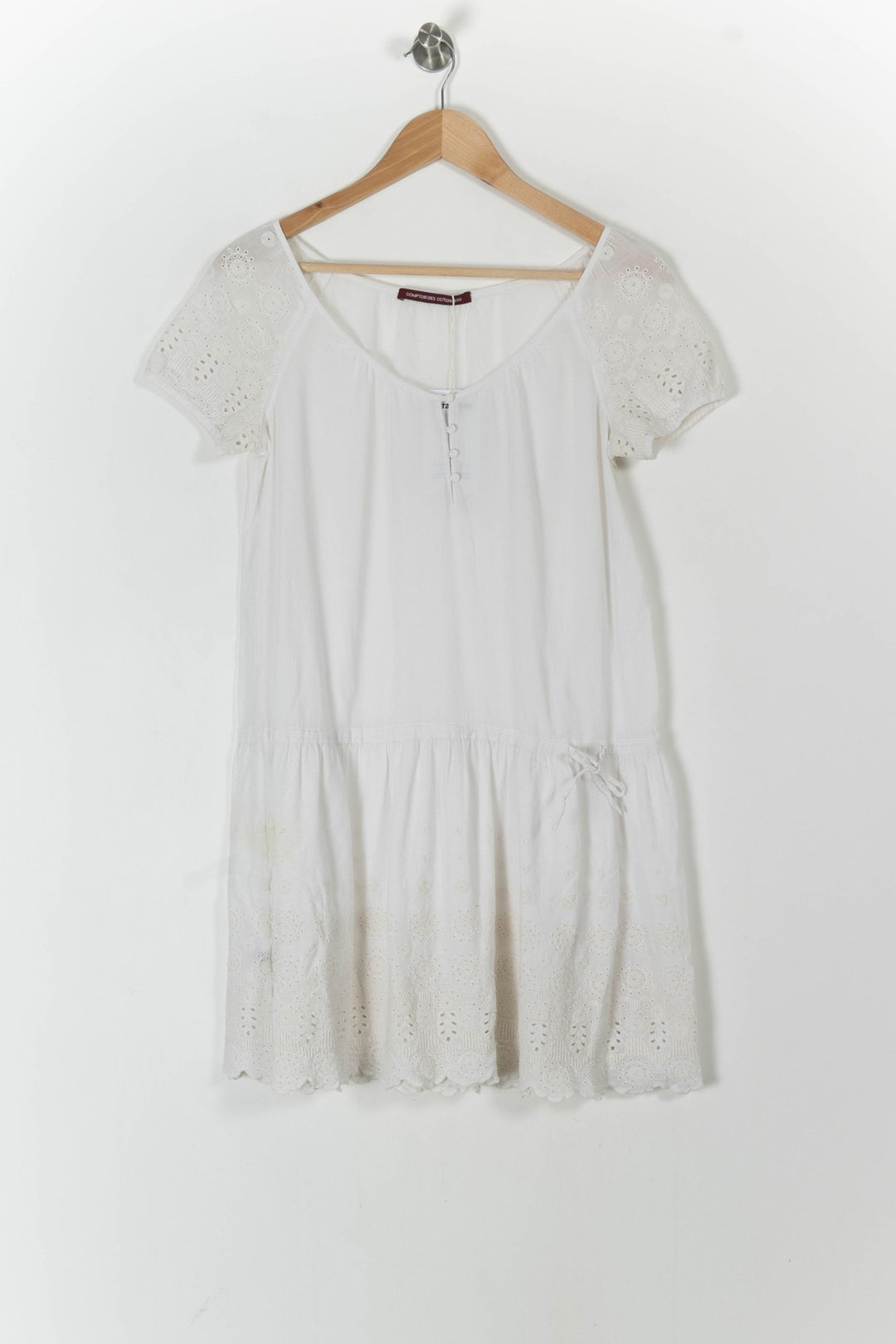 Robe Brodée Blanche - Taille M/38 de la marque Comptoir des Cotonniers | PARAD98890 - Vendu par Paradigme - Image 2