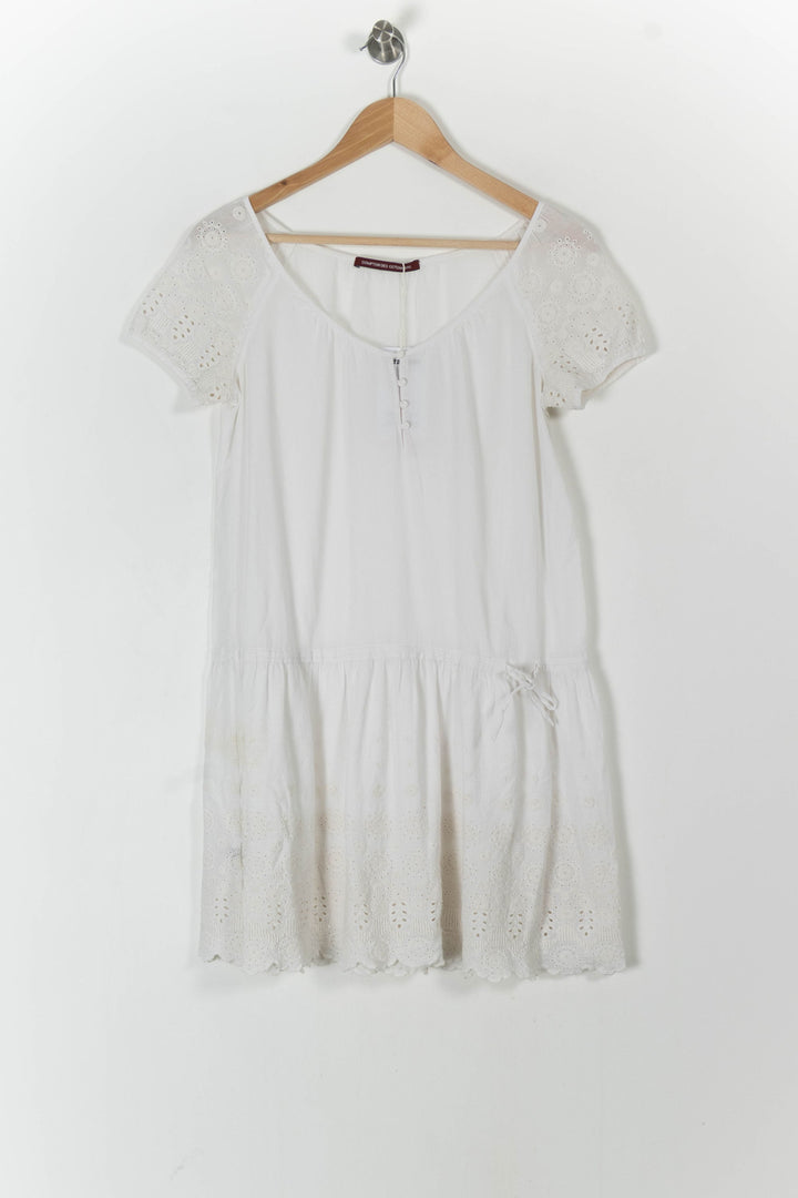 Robe Brodée Blanche - Taille M/38 de la marque Comptoir des Cotonniers | PARAD98890 - Vendu par Paradigme - Image 2