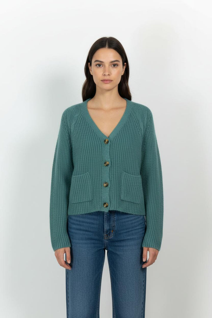 Cardigan Vert - Taille M/38 de la marque La Fée Maraboutée | PARAD98895 - Vendu par Paradigme - Image 1