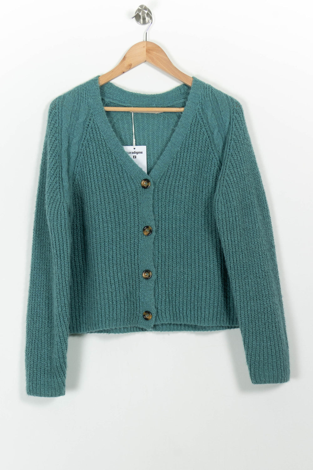 Cardigan Vert - Taille M/38 de la marque La Fée Maraboutée | PARAD98895 - Vendu par Paradigme - Image 2