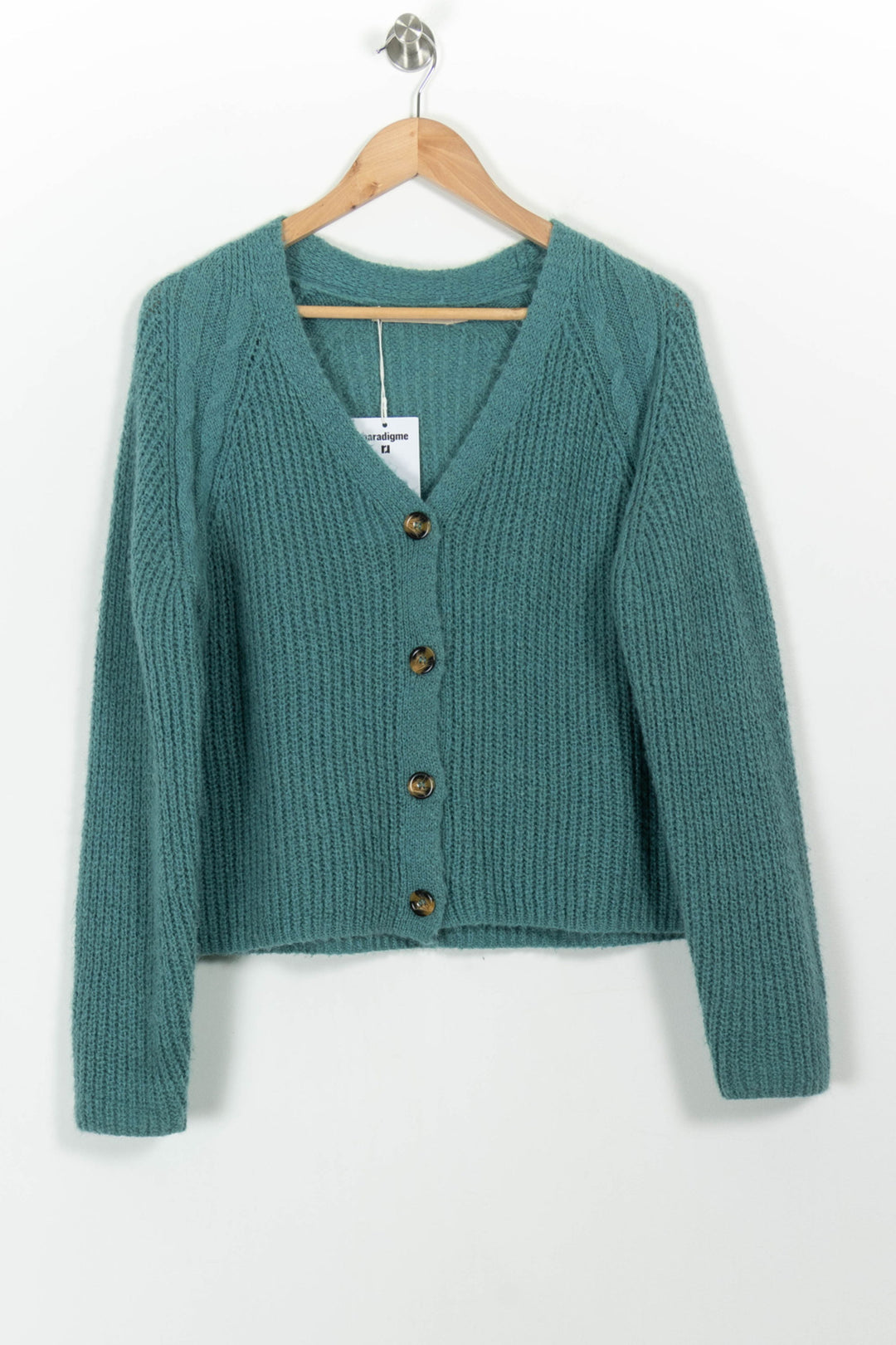 Cardigan Vert - Taille M/38 de la marque La Fée Maraboutée | PARAD98895 - Vendu par Paradigme - Image 2