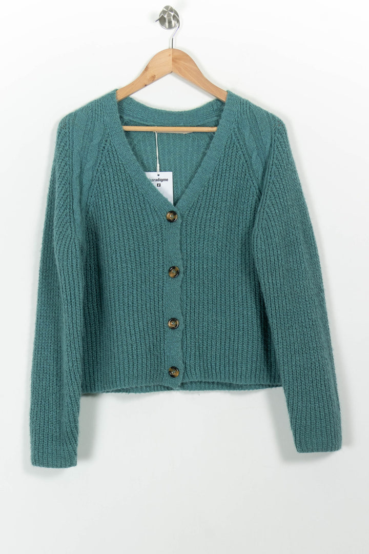 Cardigan Vert - Taille M/38 de la marque La Fée Maraboutée | PARAD98895 - Vendu par Paradigme - Image 2