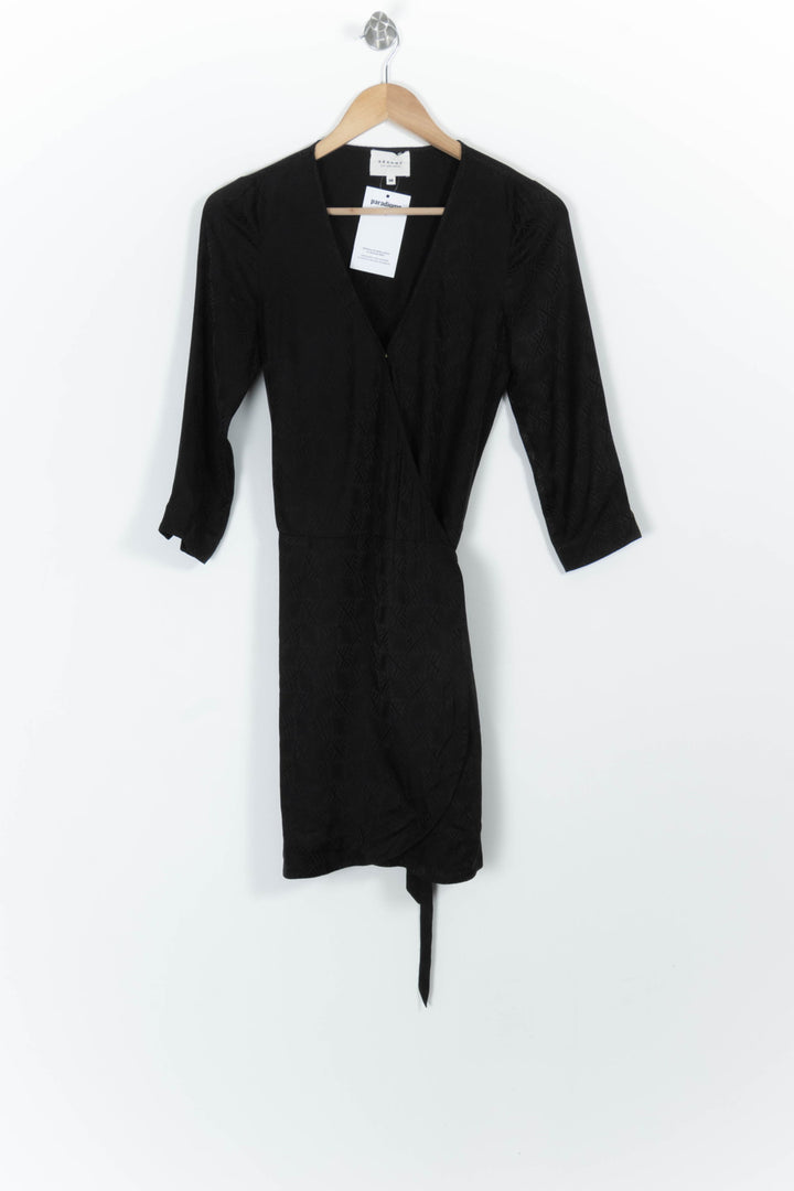 Robe Portefeuille Noire - Taille S/36 de la marque Sézane | PARAD98904 - Vendu par Paradigme - Image 2