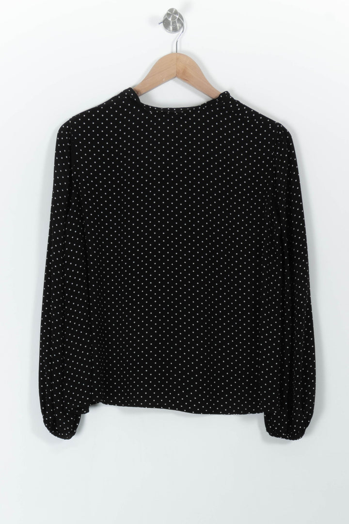 Blouse Noire à Pois Blancs - Taille S/36 de la marque Maje | PARAD98905 - Vendu par Paradigme - Image 4