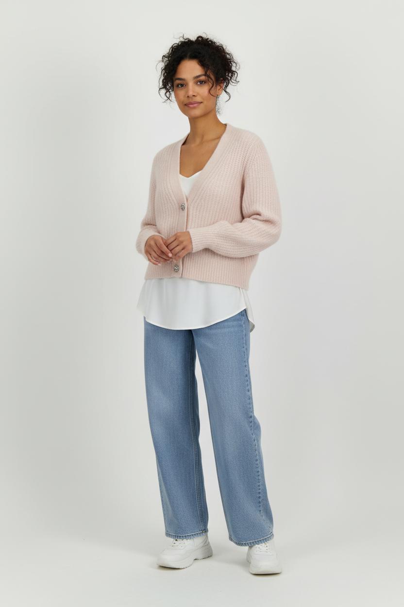 Cardigan Rose - Taille S/36 de la marque Claudie Pierlot | PARAD98906 - Vendu par Paradigme - Image 1