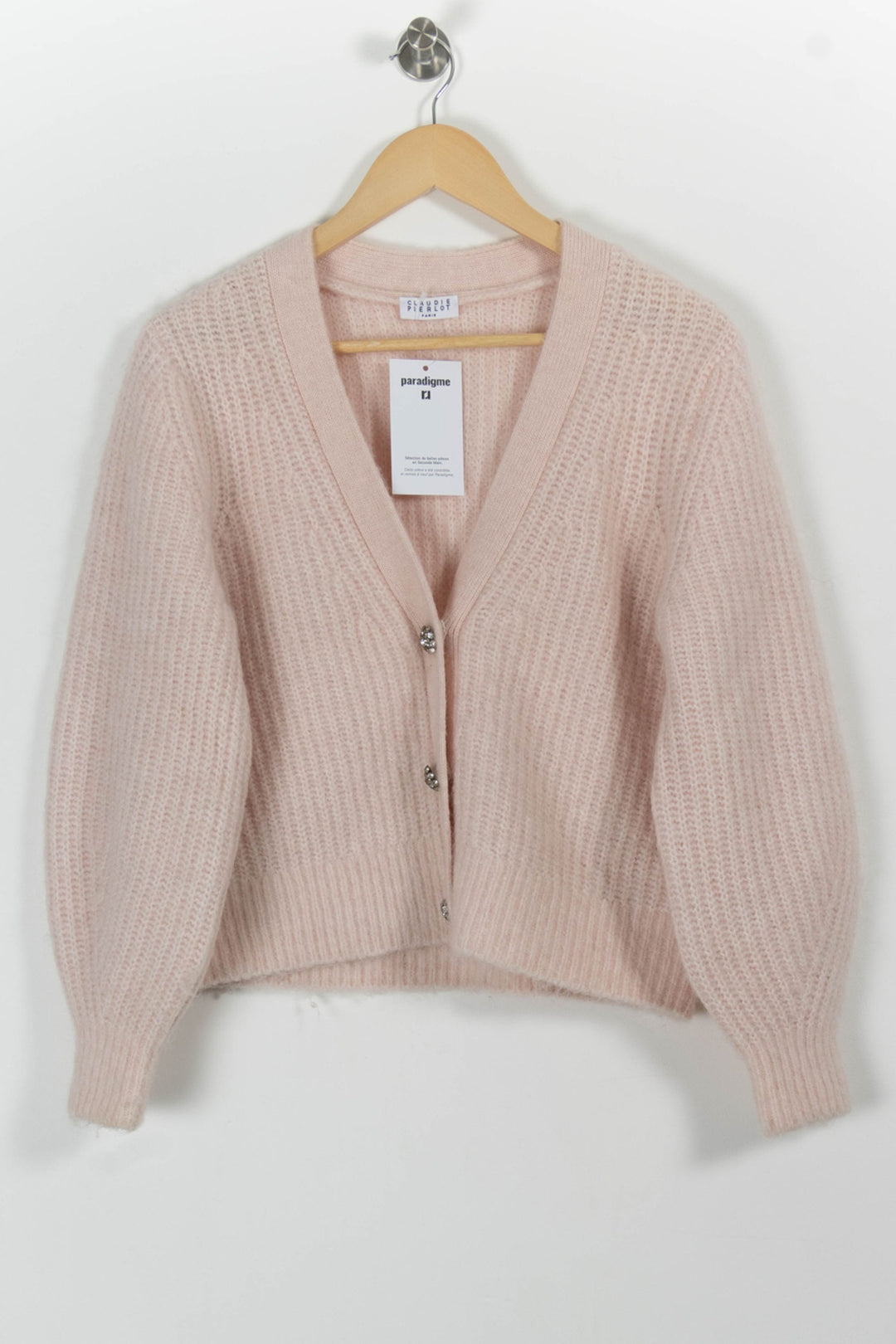 Cardigan Rose - Taille S/36 de la marque Claudie Pierlot | PARAD98906 - Vendu par Paradigme - Image 2