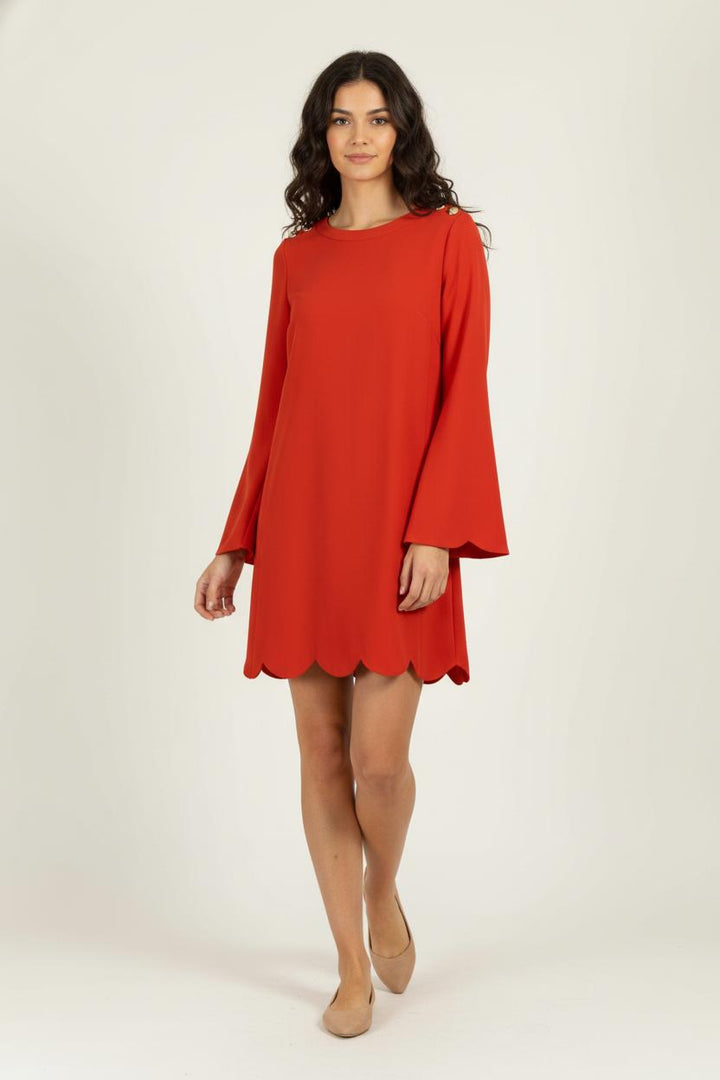 Robe Courte Orange - Taille XS/34 de la marque Tara Jarmon | PARAD98908 - Vendu par Paradigme - Image 1