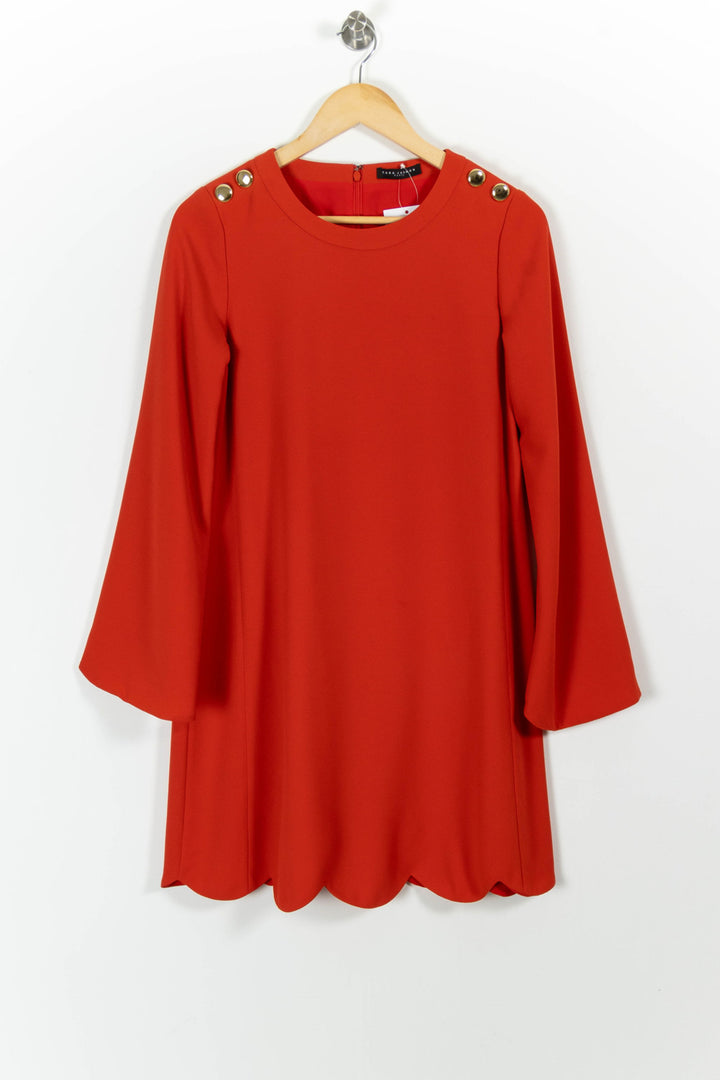 Robe Courte Orange - Taille XS/34 de la marque Tara Jarmon | PARAD98908 - Vendu par Paradigme - Image 2