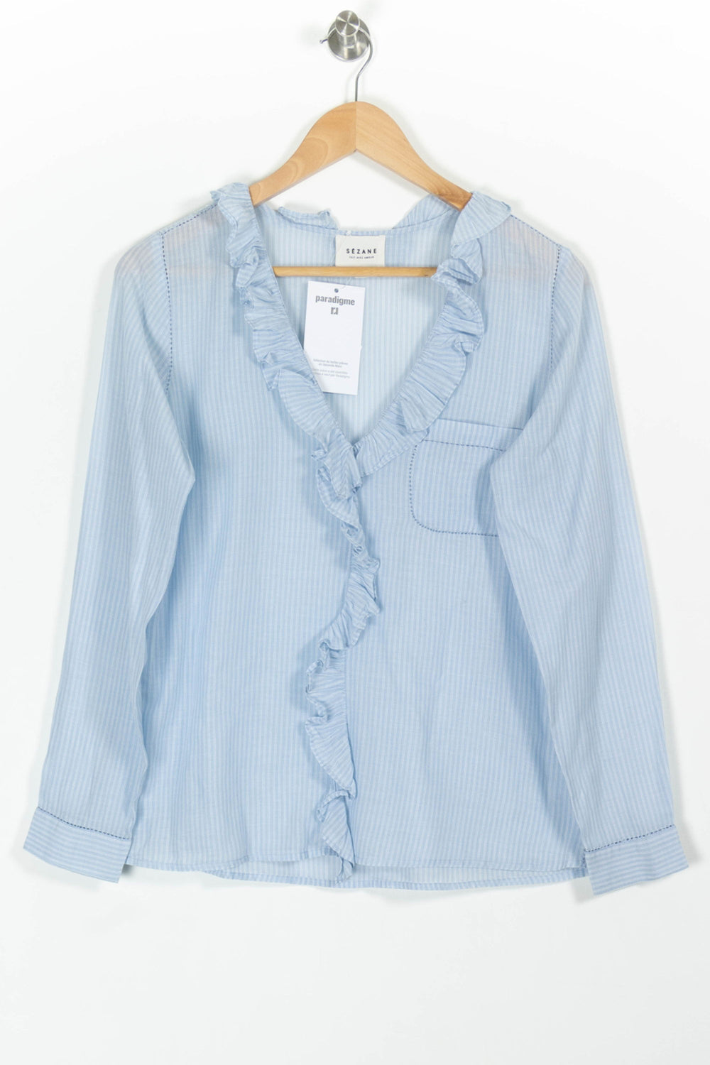 Blouse Bleue - Taille S/36 de la marque Sézane | PARAD98911 - Vendu par Paradigme - Image 2