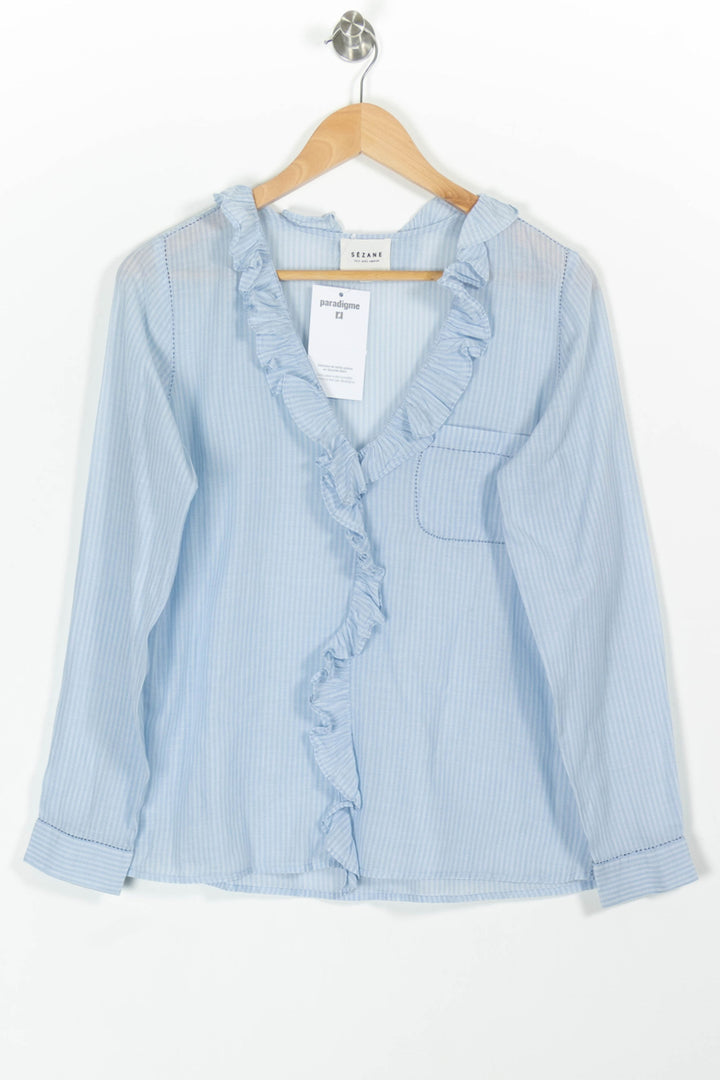 Blouse Bleue - Taille S/36 de la marque Sézane | PARAD98911 - Vendu par Paradigme - Image 2