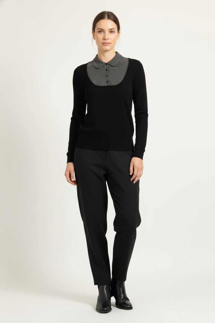 Pull Noir et Gris - Taille S/36 de la marque Caroll | PARAD98920 - Vendu par Paradigme - Image 1
