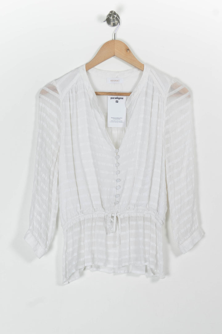 Blouse Blanche - Taille M/38 de la marque Kookai | PARAD98929 - Vendu par Paradigme - Image 2