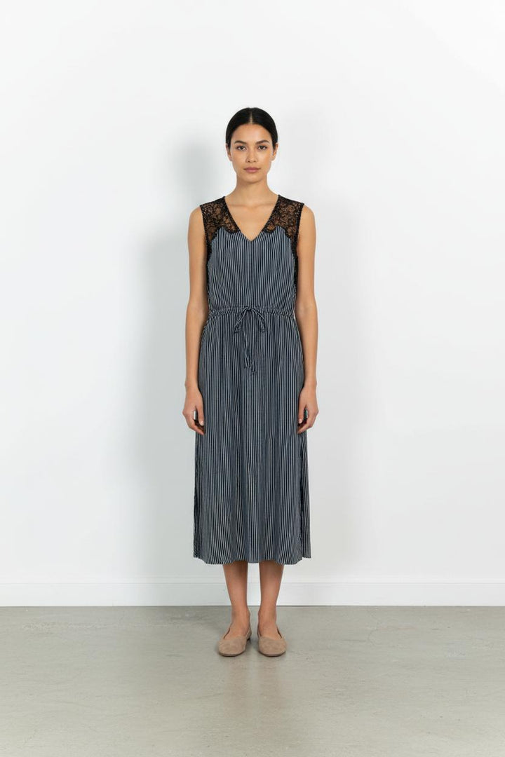 Robe Midi Bleu et Noir - Taille S/36 de la marque Claudie Pierlot | PARAD98930 - Vendu par Paradigme - Image 1