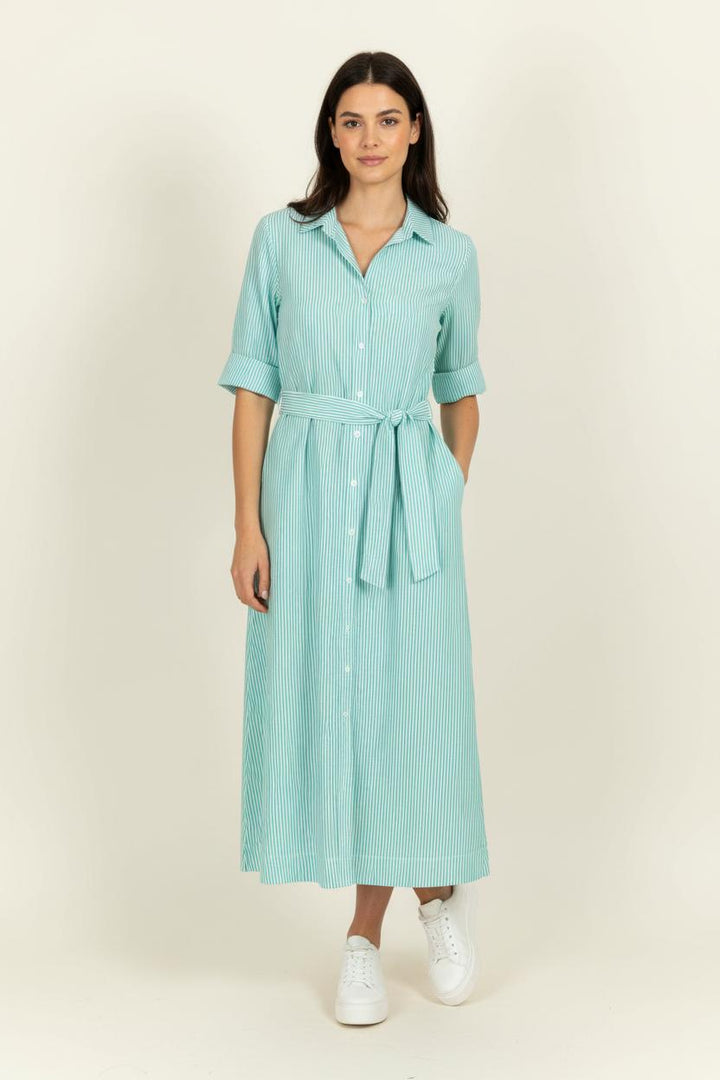 Robe chemise verte - Taille L/40 de la marque Caroll | PARAD98937 - Vendu par Paradigme - Image 1