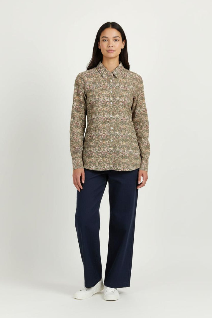 Chemise À Motifs Verte et Marron - Taille L/40 de la marque Aigle | PARAD98944 - Vendu par Paradigme - Image 1