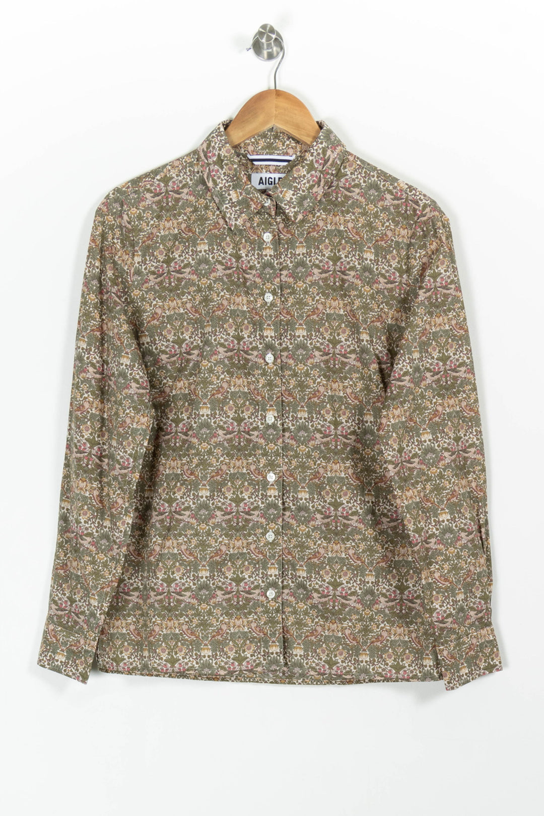 Chemise À Motifs Verte et Marron - Taille L/40 de la marque Aigle | PARAD98944 - Vendu par Paradigme - Image 2