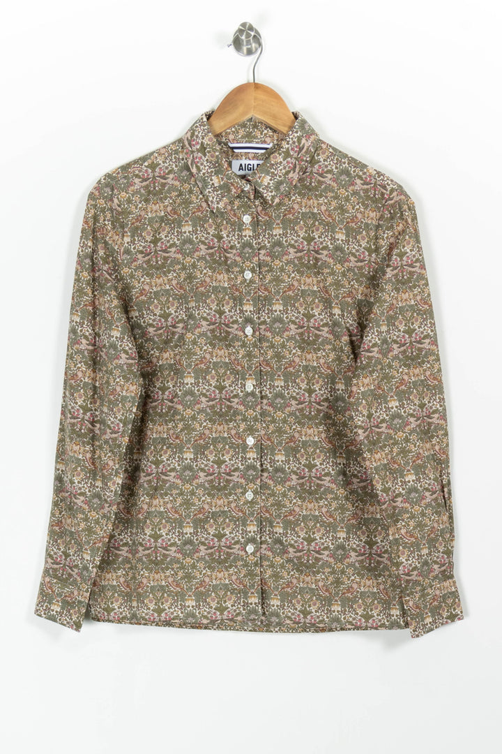 Chemise À Motifs Verte et Marron - Taille L/40 de la marque Aigle | PARAD98944 - Vendu par Paradigme - Image 2