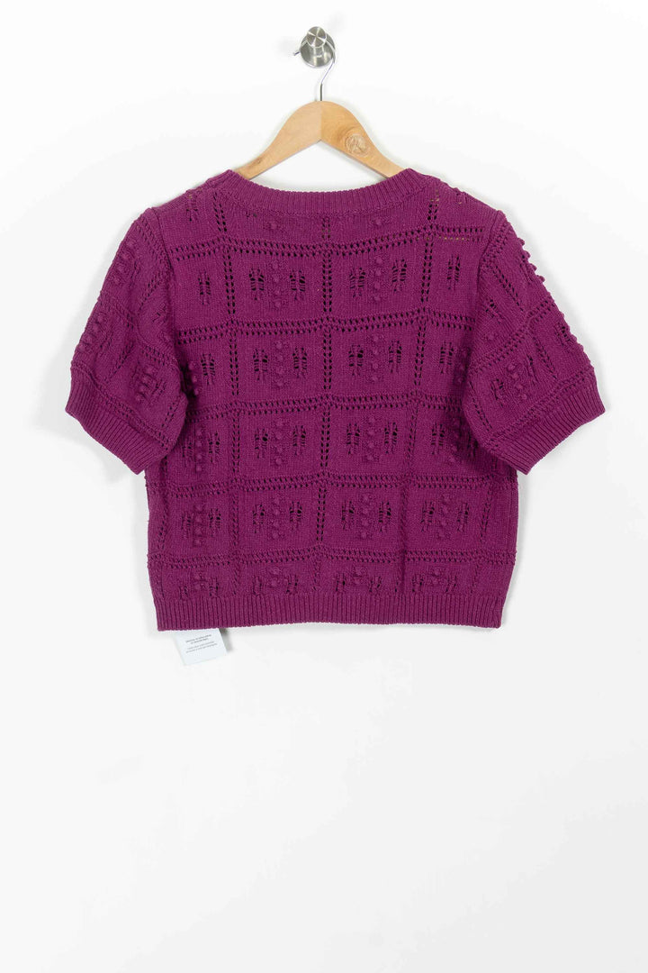 Pull Violet - Taille M/38 de la marque La Fée Maraboutée | PARAD98945 - Vendu par Paradigme - Image 4
