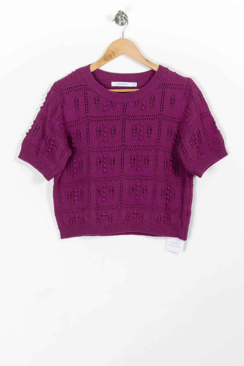 Pull Violet - Taille M/38 de la marque La Fée Maraboutée | PARAD98945 - Vendu par Paradigme - Image 2