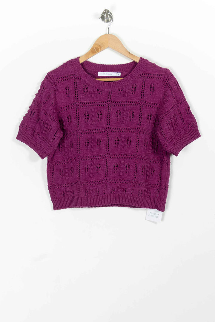 Pull Violet - Taille M/38 de la marque La Fée Maraboutée | PARAD98945 - Vendu par Paradigme - Image 2