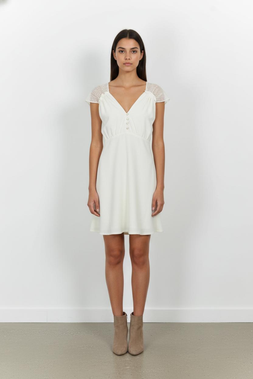 Robe Courte Beige - Taille XS/34 de la marque Sessùn | PARAD98949 - Vendu par Paradigme - Image 1
