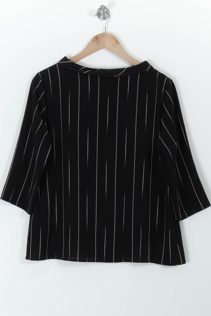 Blouse Noire et Beige - Taille M/38 de la marque La Fée Maraboutée | PARAD98950 - Vendu par Paradigme - Image 4