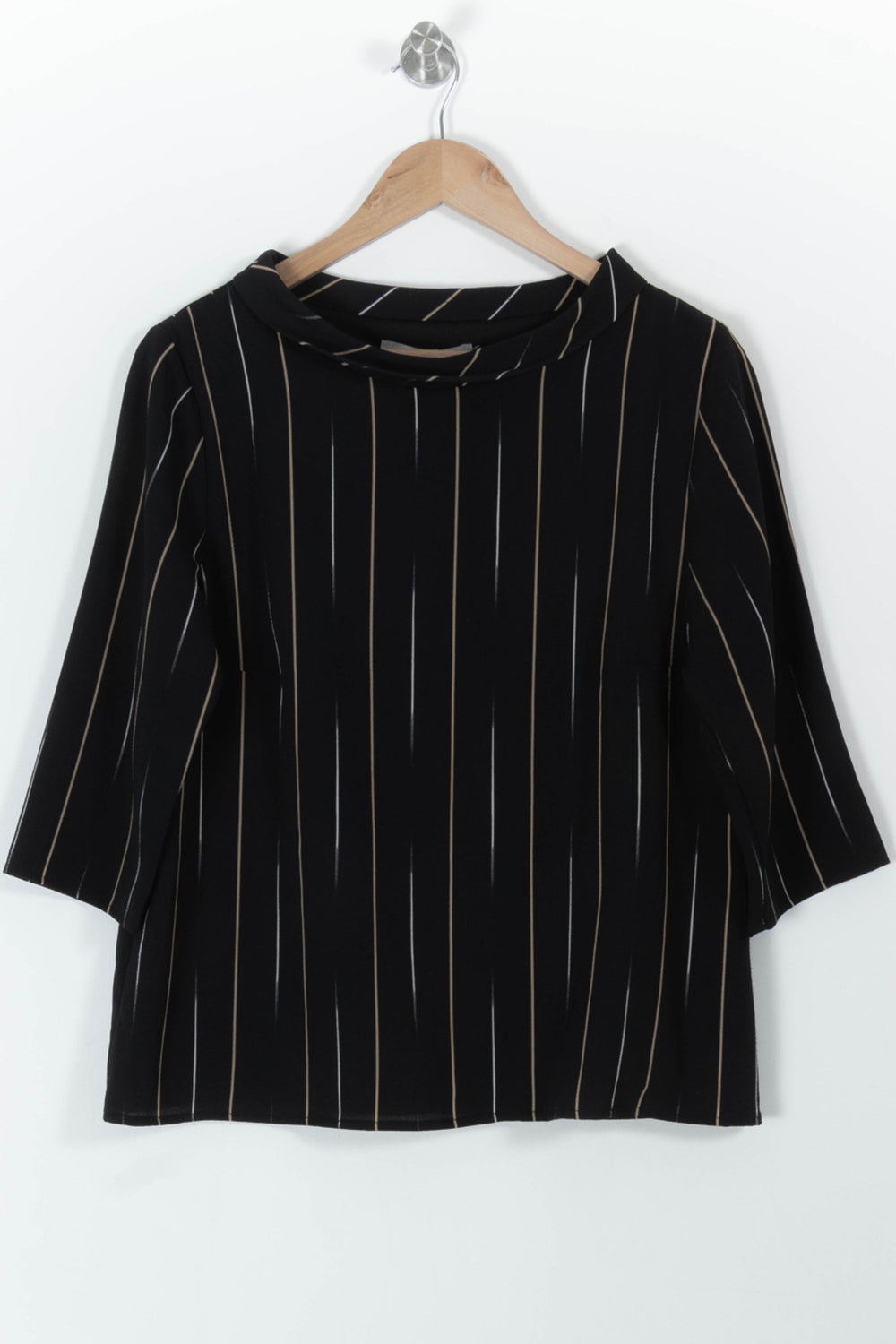Blouse Noire et Beige - Taille M/38 de la marque La Fée Maraboutée | PARAD98950 - Vendu par Paradigme - Image 2