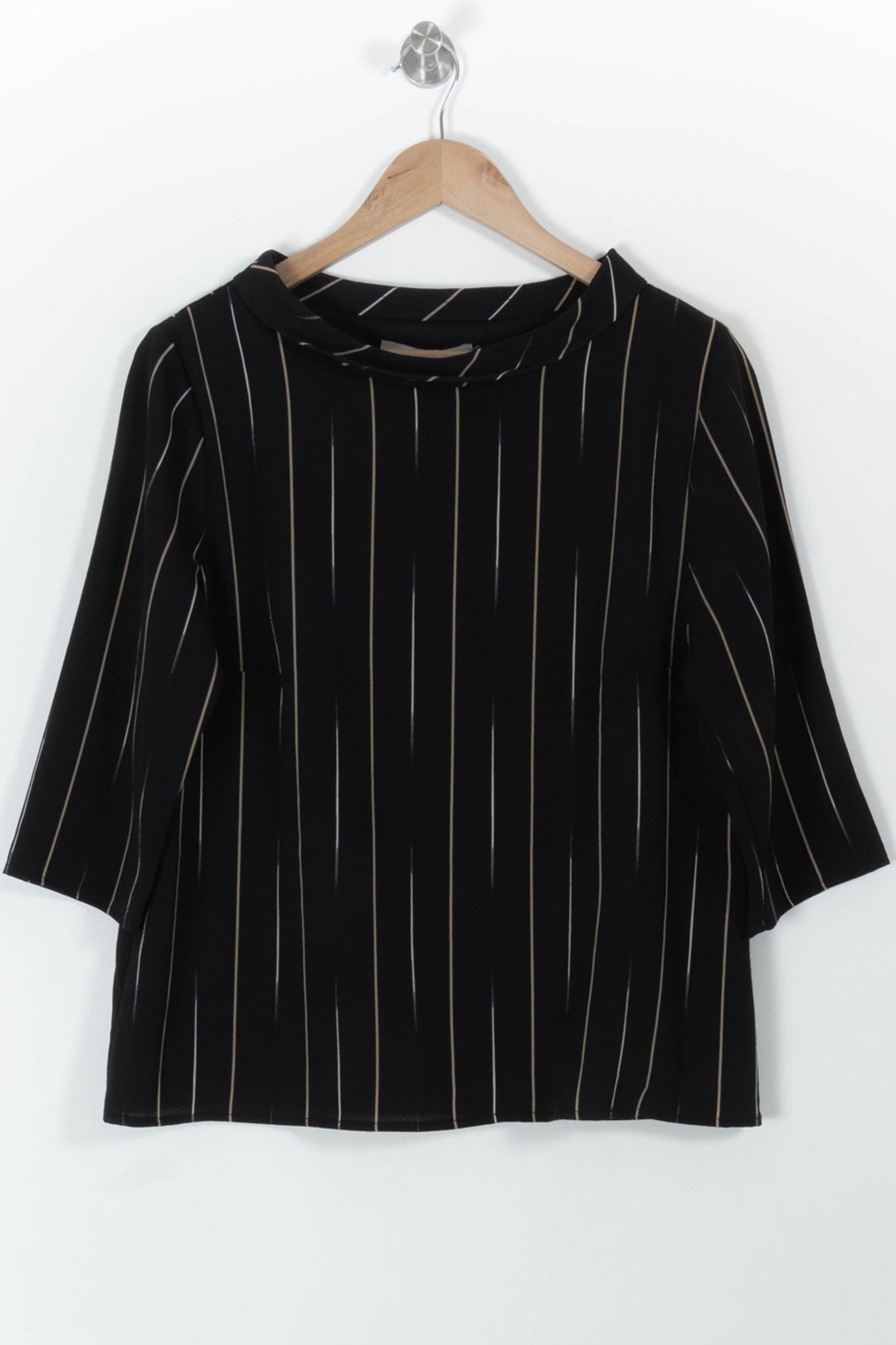 Blouse Noire et Beige - Taille M/38 de la marque La Fée Maraboutée | PARAD98950 - Vendu par Paradigme - Image 2
