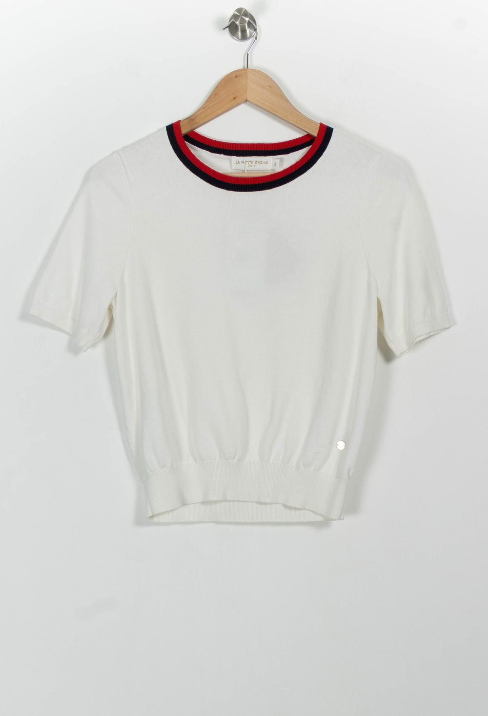 Pull Manches Courtes Blanc - Taille M/38 de la marque La Petite Etoile | PARAD98951 - Vendu par Paradigme - Image 2