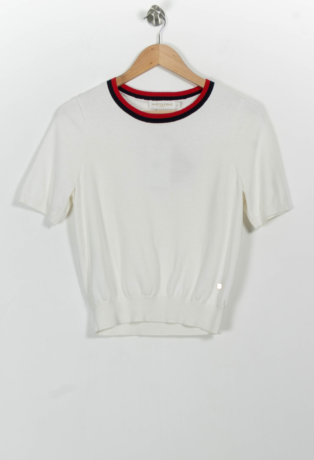 Pull Manches Courtes Blanc - Taille M/38 de la marque La Petite Etoile | PARAD98951 - Vendu par Paradigme - Image 2