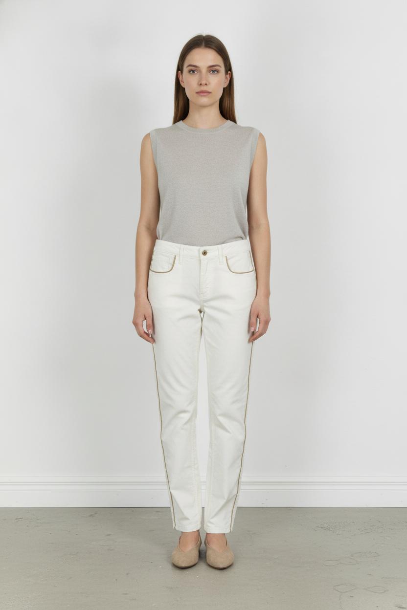 Jean Beige - Taille M/38 de la marque Claudie Pierlot | PARAD98960 - Vendu par Paradigme - Image 1