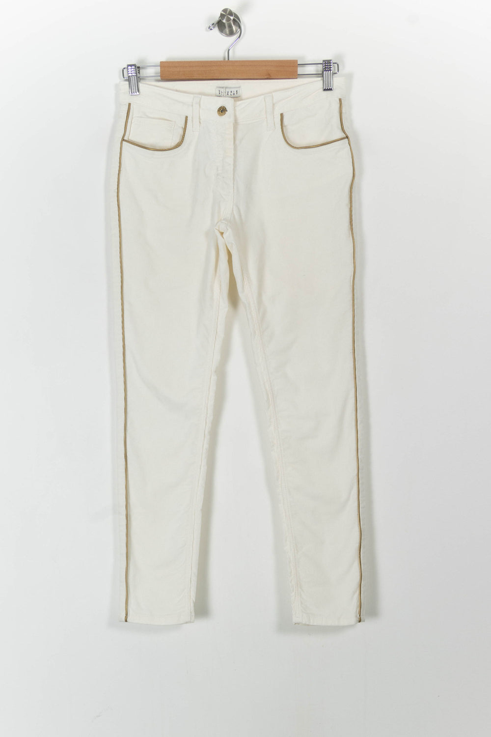 Jean Beige - Taille M/38 de la marque Claudie Pierlot | PARAD98960 - Vendu par Paradigme - Image 2