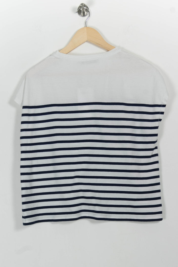 Marinière Blanche et Bleue - Taille L/40 de la marque La Fée Maraboutée | PARAD98971 - Vendu par Paradigme - Image 4