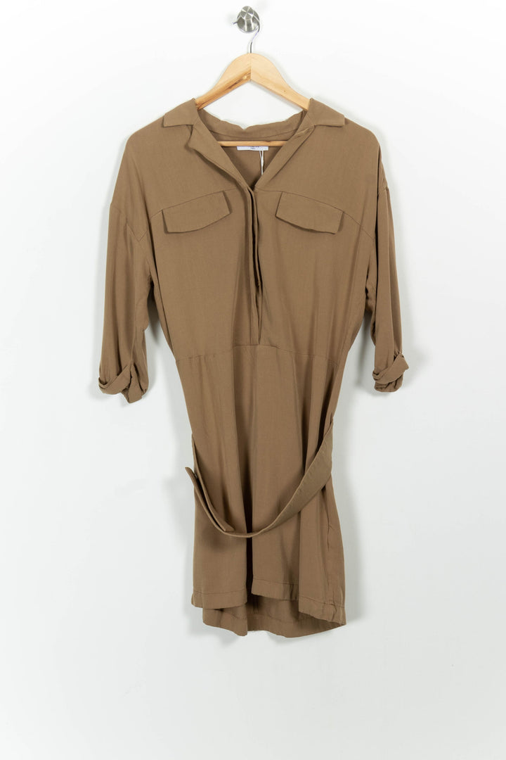 Robe Chemise Beige - Taille M/38 de la marque ZAPA | PARAD98973 - Vendu par Paradigme - Image 2