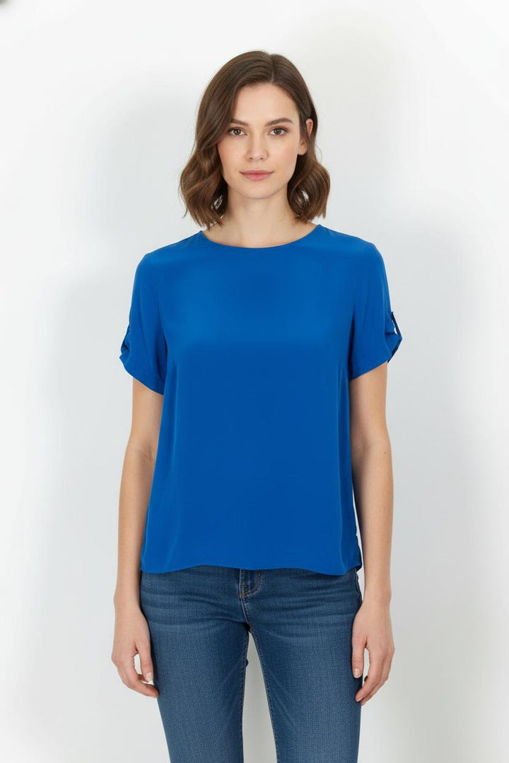 Blouse Bleue - Taille M/38 de la marque Sandro | PARAD98974 - Vendu par Paradigme - Image 1