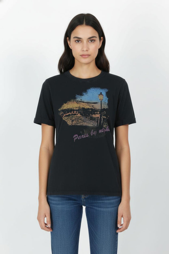 Tee-shirt Noir - Taille M/38 de la marque Maje | PARAD98986 - Vendu par Paradigme - Image 1