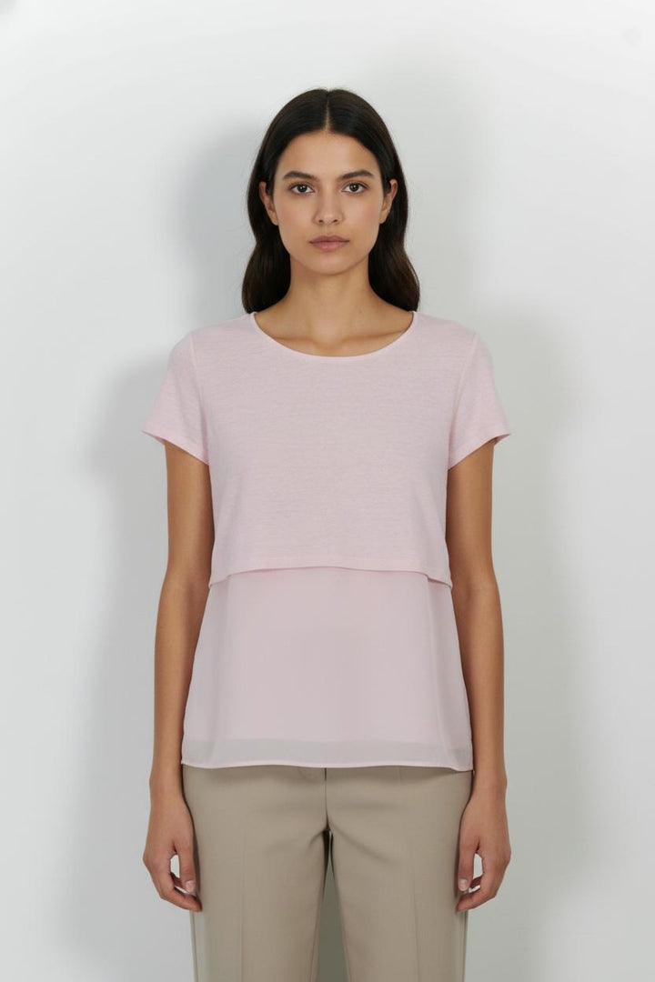 Tee-shirt Rose - Taille M/38 de la marque Sandro | PARAD98989 - Vendu par Paradigme - Image 1