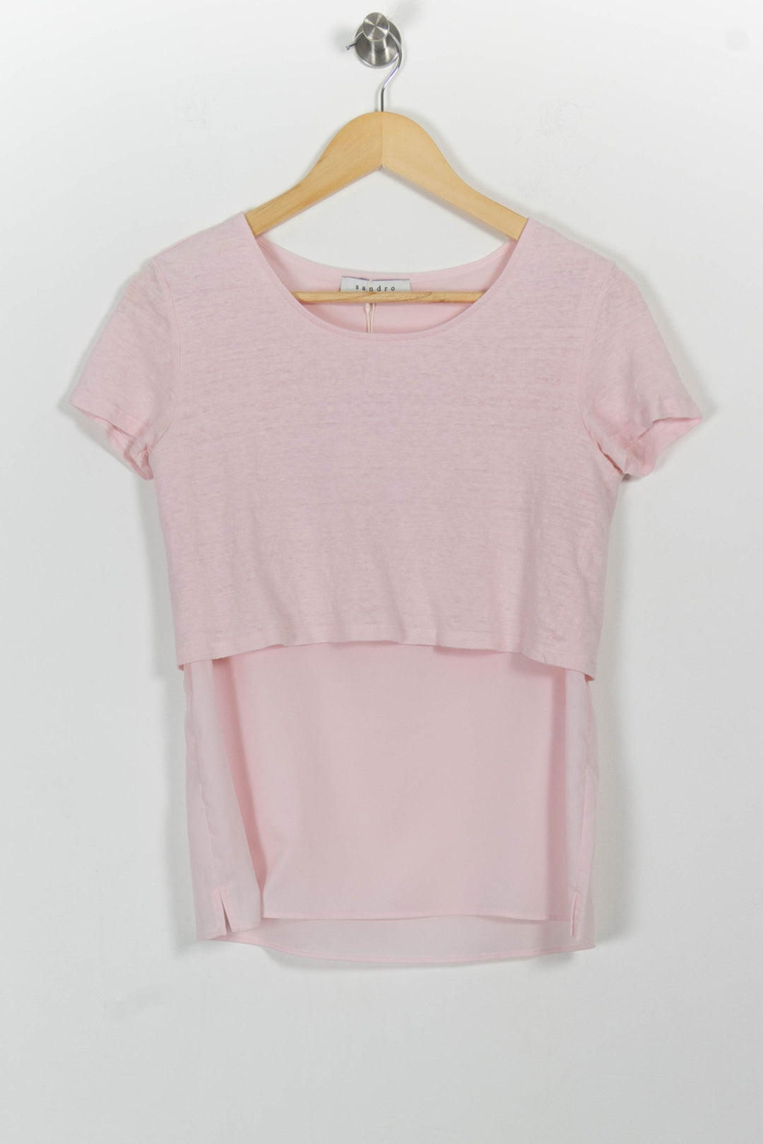 Tee-shirt Rose - Taille M/38 de la marque Sandro | PARAD98989 - Vendu par Paradigme - Image 2