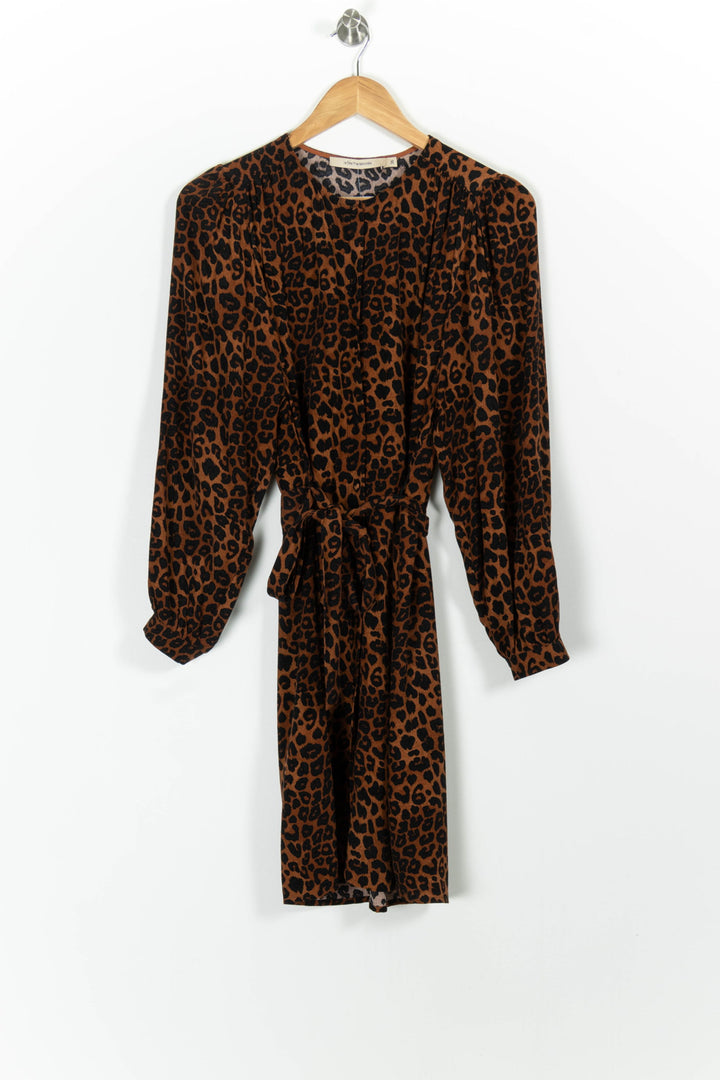 Robe Léopard Marron et Noir - Taille S/36 de la marque La Fée Maraboutée | PARAD99001 - Vendu par Paradigme - Image 2