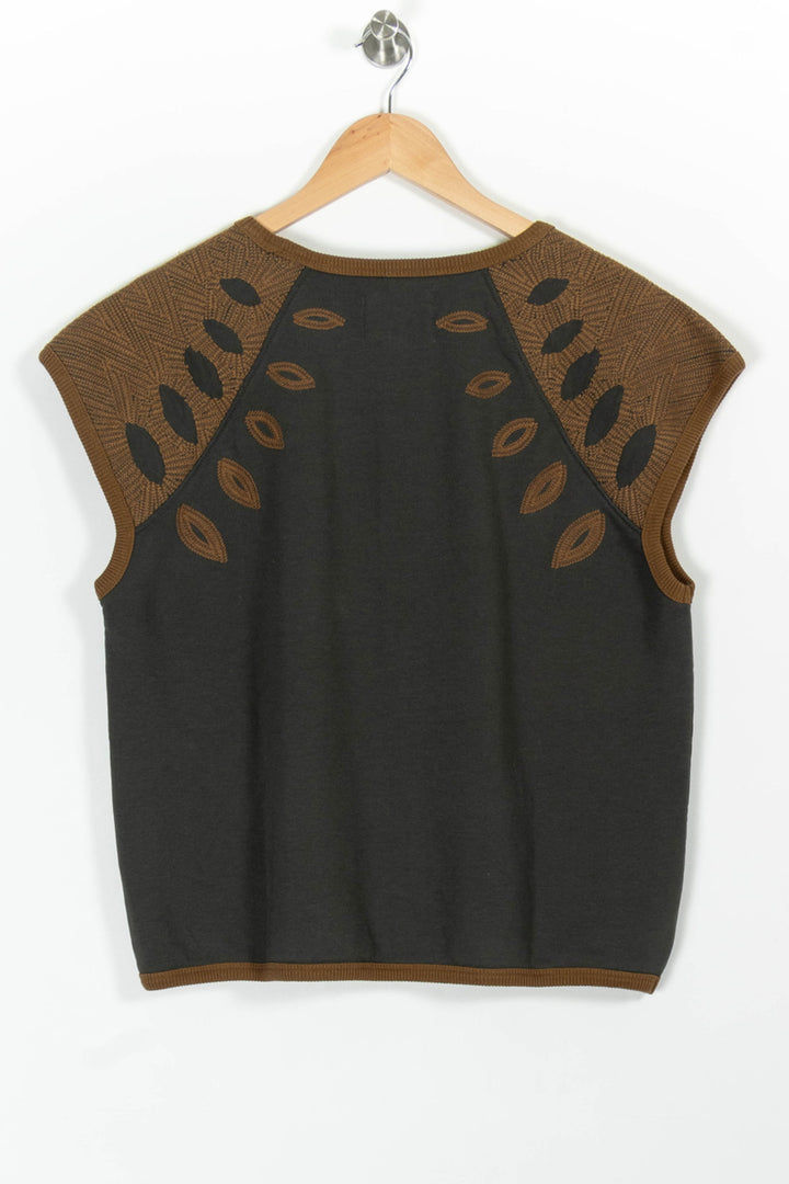 Débardeur Noir et Marron - Taille L/40 de la marque Léon & Harper | PARAD99003 - Vendu par Paradigme - Image 4