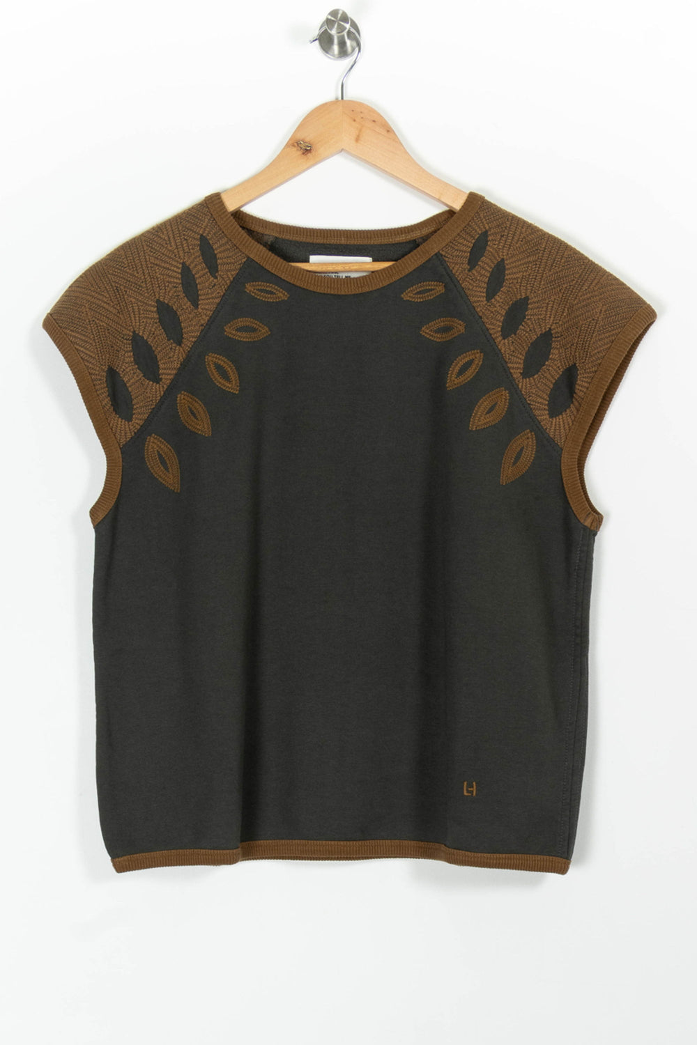 Débardeur Noir et Marron - Taille L/40 de la marque Léon & Harper | PARAD99003 - Vendu par Paradigme - Image 2