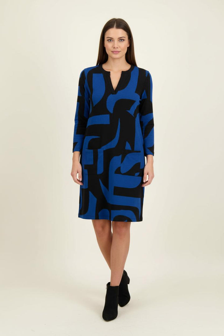 Robe Bleu et Noir - Taille S/36 de la marque La Fée Maraboutée | PARAD99007 - Vendu par Paradigme - Image 1