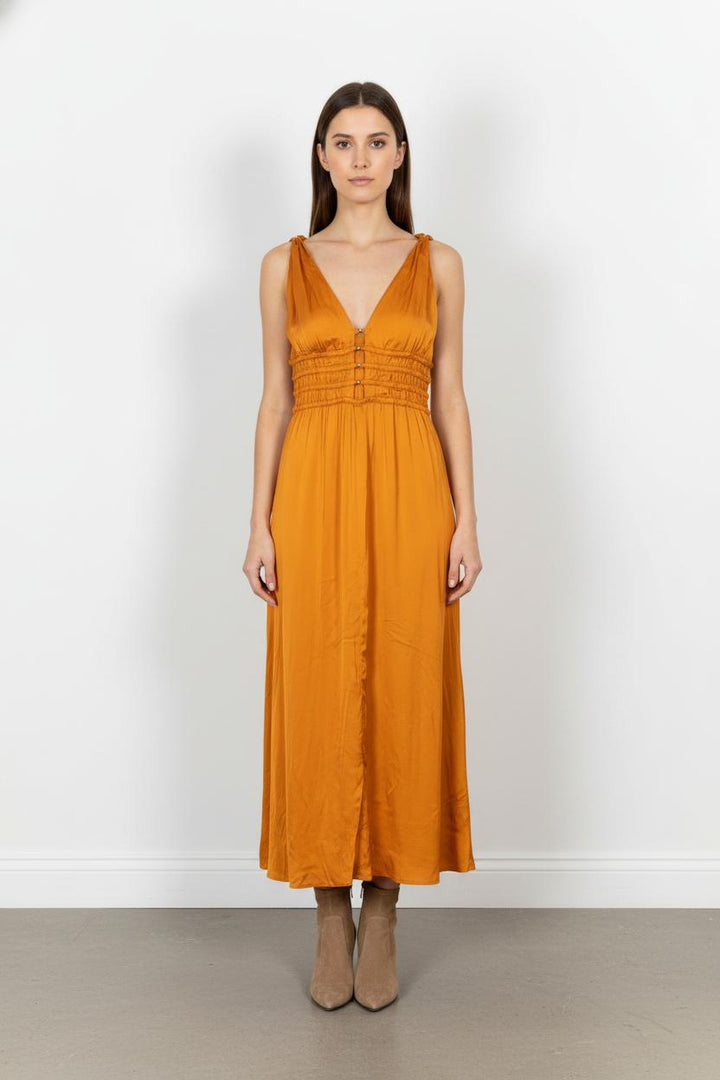 Robe Longue Orange - Taille XL/42 de la marque Maje | PARAD99009 - Vendu par Paradigme - Image 1