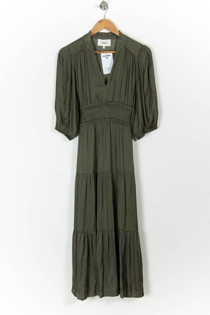 Robe Midi Verte - Taille L/40 de la marque ba&sh | PARAD99010 - Vendu par Paradigme - Image 2