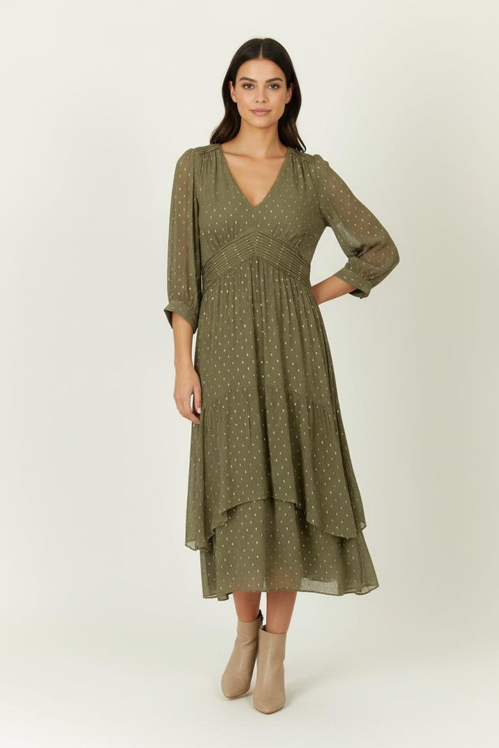 Robe Midi Verte - Taille L/40 de la marque ba&sh | PARAD99011 - Vendu par Paradigme - Image 1