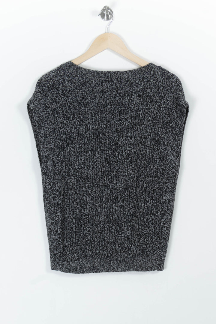 Pull Sans Manches Noir et Gris - Taille S/36 de la marque Caroll | PARAD99030 - Vendu par Paradigme - Image 4