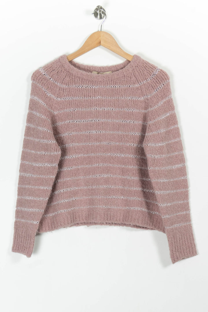 Pull Rayé Rose et Blanc - Taille S/36 de la marque La Fée Maraboutée | PARAD99032 - Vendu par Paradigme - Image 2