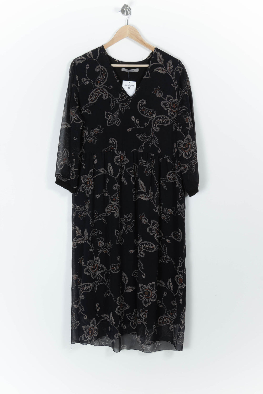 Robe Noire et Grise - Taille L/40 de la marque La Fée Maraboutée | PARAD99037 - Vendu par Paradigme - Image 2