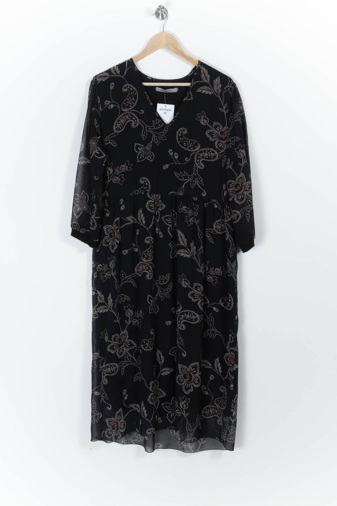 Robe Noire et Grise - Taille L/40 de la marque La Fée Maraboutée | PARAD99037 - Vendu par Paradigme - Image 2
